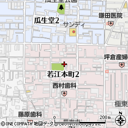 大阪府東大阪市若江本町2丁目7周辺の地図