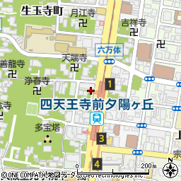 地下鉄　四天王寺前夕陽ヶ丘駅周辺の地図
