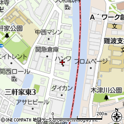 株式会社ハンワ　大阪営業所周辺の地図