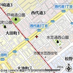 長田武修堂周辺の地図