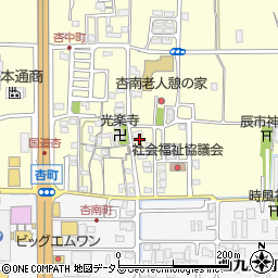 奈良県奈良市杏町88周辺の地図