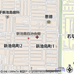 大阪府東大阪市新池島町1丁目周辺の地図