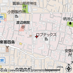 大阪府東大阪市四条町周辺の地図