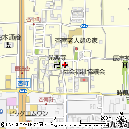 奈良県奈良市杏町87周辺の地図
