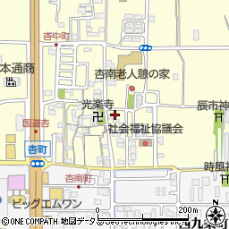 奈良県奈良市杏町86周辺の地図