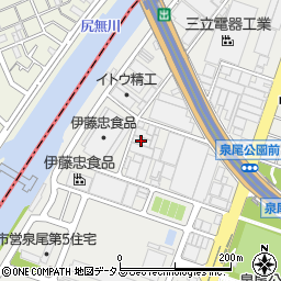 島村鉄工所　泉尾工場周辺の地図
