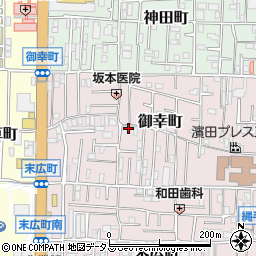 大阪府東大阪市御幸町周辺の地図