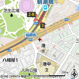 ファミリーマート朝潮橋駅前店周辺の地図