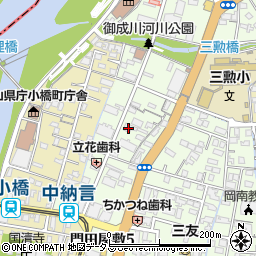 岡山県岡山市中区中納言町周辺の地図