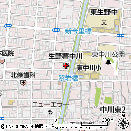 生野消防署中川出張所周辺の地図