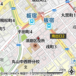 日本キリスト改革派板宿教会周辺の地図