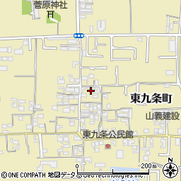 奈良県奈良市東九条町周辺の地図
