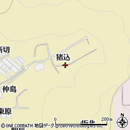 愛知県田原市宇津江町猪込周辺の地図