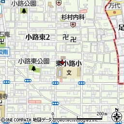 大阪府大阪市生野区小路東周辺の地図