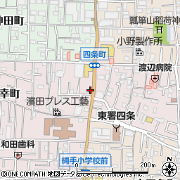 大阪王将瓢箪山店周辺の地図