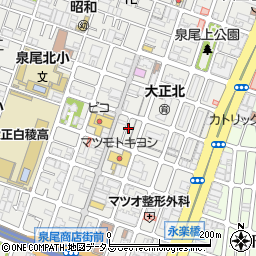 泉尾中通商店会周辺の地図
