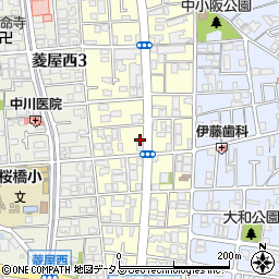金光教小阪教会周辺の地図