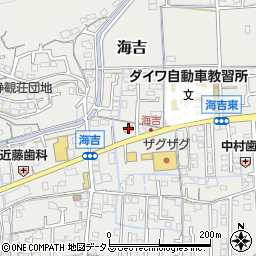 メガネの三城岡山海吉店周辺の地図