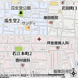 大阪府東大阪市若江本町2丁目1周辺の地図