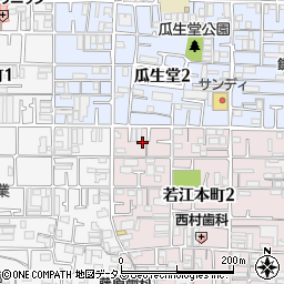 大阪府東大阪市若江本町2丁目9周辺の地図