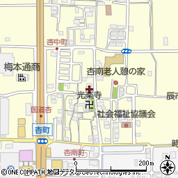 奈良県奈良市杏町300周辺の地図