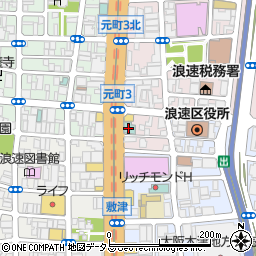 ファミリーマート難波中三丁目店周辺の地図