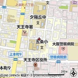 大阪府大阪市天王寺区小宮町周辺の地図