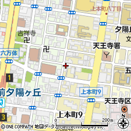 天王寺　駐車場協会周辺の地図