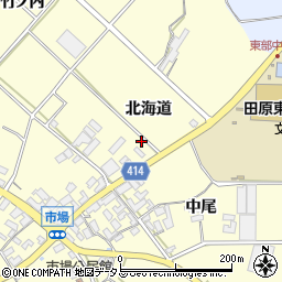 愛知県田原市神戸町北海道80周辺の地図