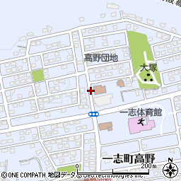 三重県津市高野団地周辺の地図