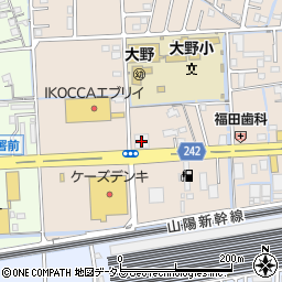 梅の花 岡山店周辺の地図