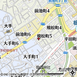 兵庫県神戸市須磨区飛松町5丁目周辺の地図