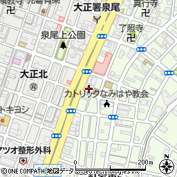 株式会社ケイ・アール・ケイ・カキハラ　大阪支店周辺の地図