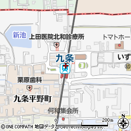 奈良県大和郡山市周辺の地図