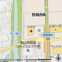 ニトリ岡山大安寺店周辺の地図