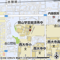 岡山学芸館高等学校周辺の地図