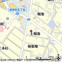 愛知県田原市神戸町上堀池周辺の地図