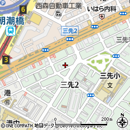 大阪築港教会周辺の地図