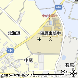 愛知県田原市神戸町中尾周辺の地図