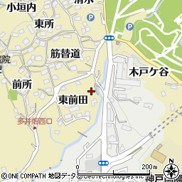 兵庫県神戸市須磨区多井畑東前田16周辺の地図