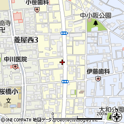 大阪府東大阪市小阪本町2丁目4-12周辺の地図