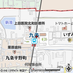 近鉄九条駅前自転車駐車場周辺の地図