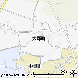 奈良県奈良市大野町周辺の地図