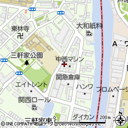 大中工業溶断工場周辺の地図