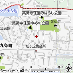 奈良県大和郡山市九条町周辺の地図
