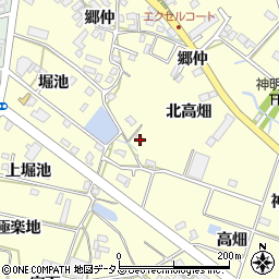 愛知県田原市神戸町北高畑137周辺の地図