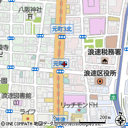 餃子の王将 大国町難波中店周辺の地図