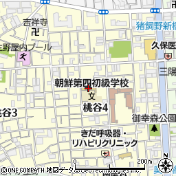 大阪朝鮮第四初級学校周辺の地図