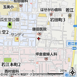 ラ・フォーレ若江岩田周辺の地図