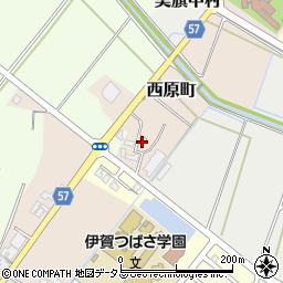 三重県名張市西原町2797周辺の地図